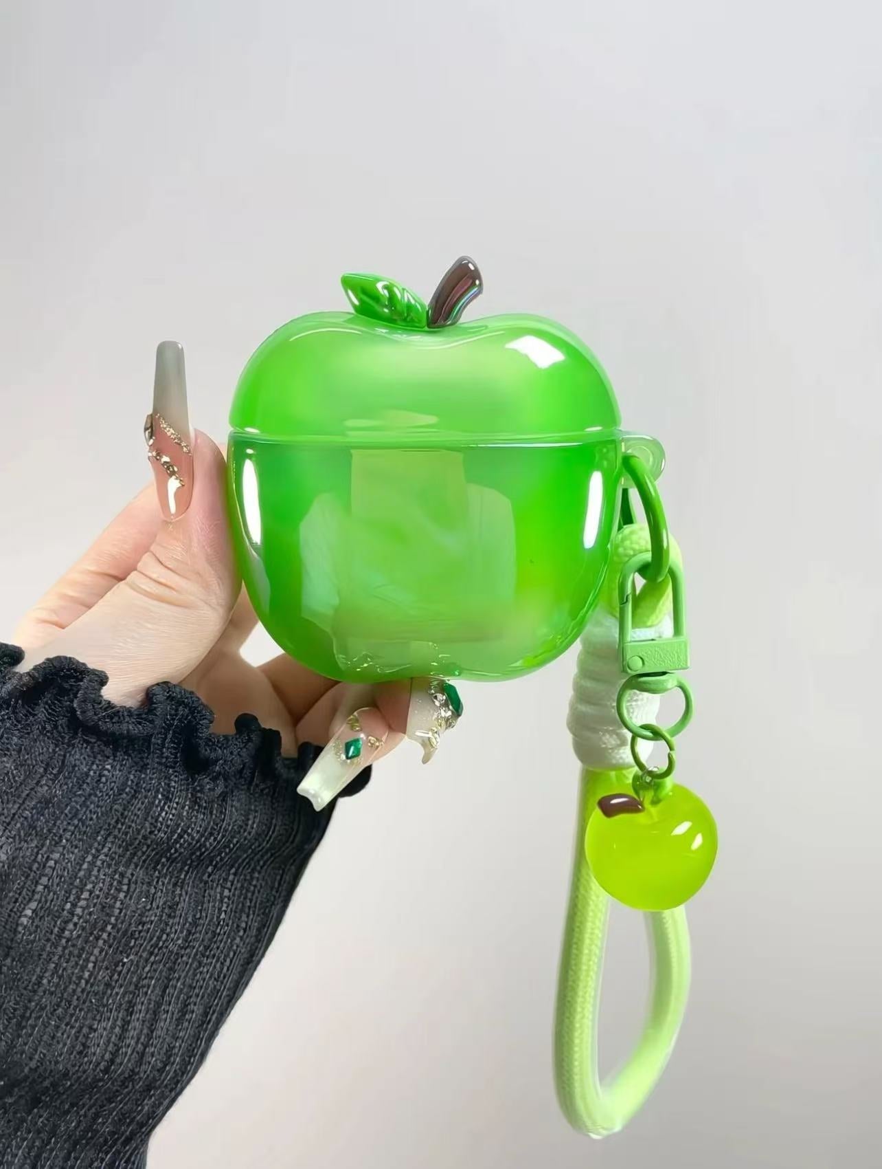 SOL PIECE Original Apple Earphone Case for AirPods (Transparent Red/Green)