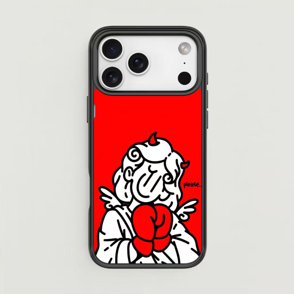 Artist's original design series: "Devil’s Little Angel" Edition Backplate Case for iPhone