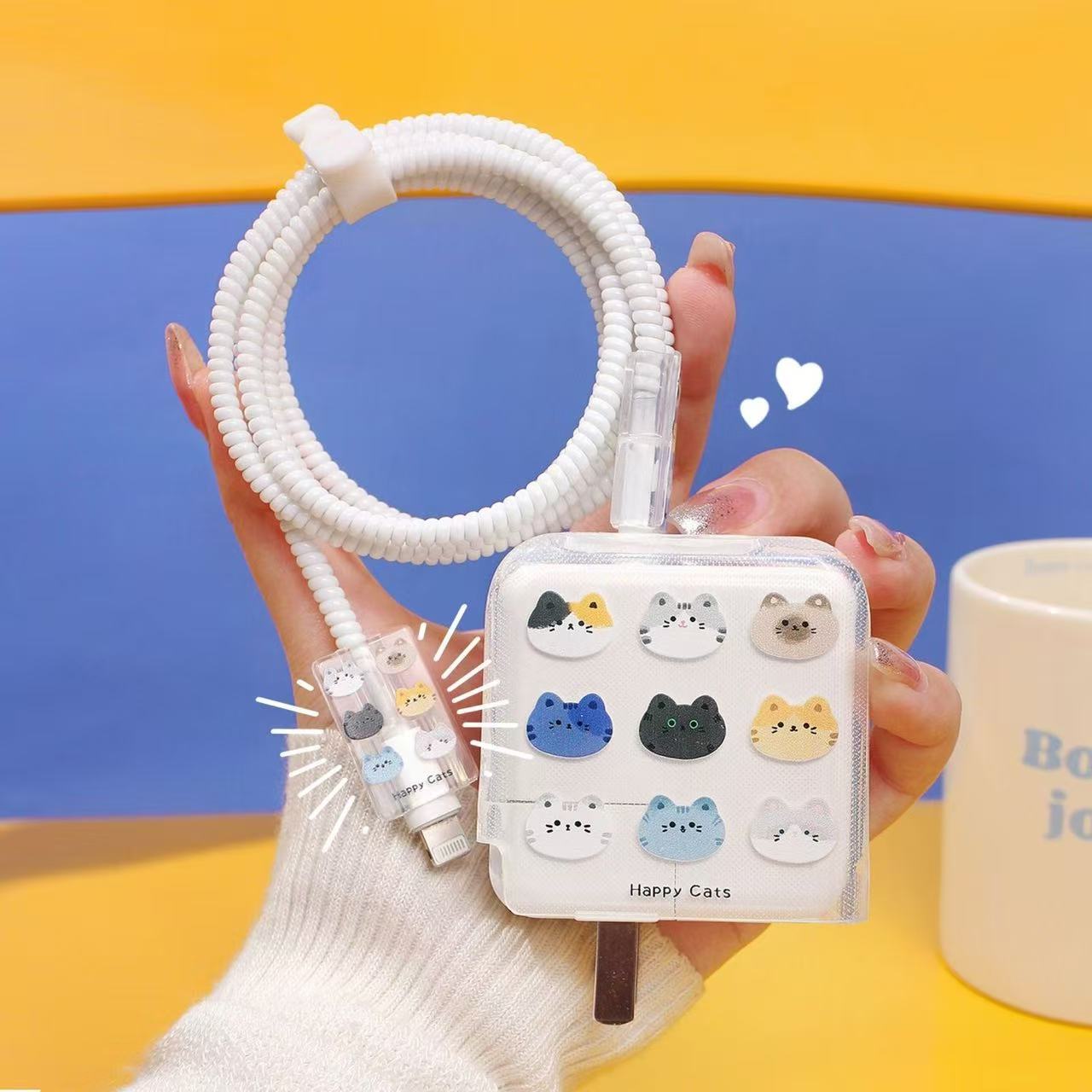 Cute kittens MacBook charger protective case for 30W/35W single/dual-port chargers