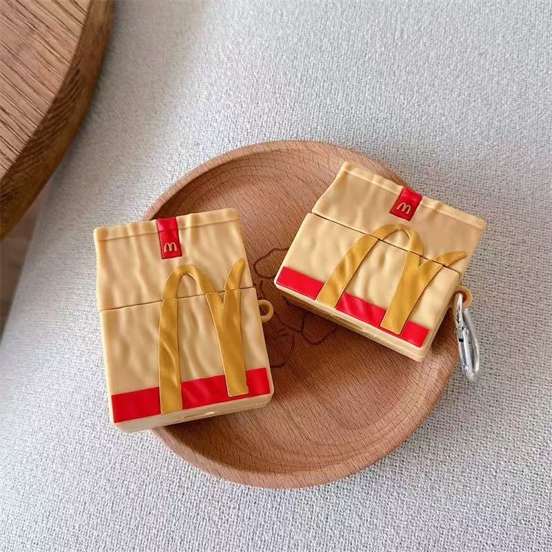 McDonald's paper bag creative design earphone case for AirPods