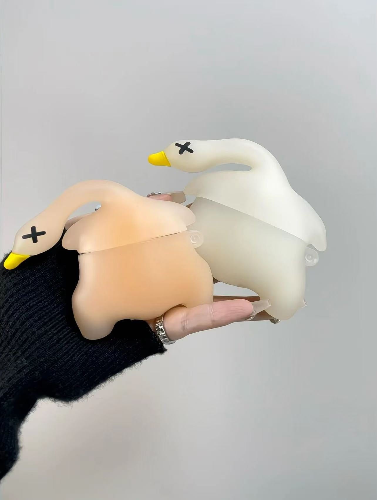 Creative roast duck UV-reactive color-changing earphone case for AirPods