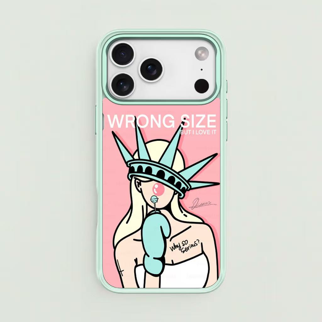 Artist's original design series: "Wrong Size But I Love It" Edition Backplate Case for iPhone