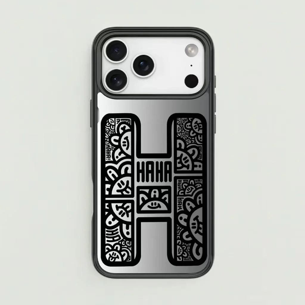 CASE IN CASE Artist's original design series: "HAHA & Mirror" Edition Backplate Case for iPhone