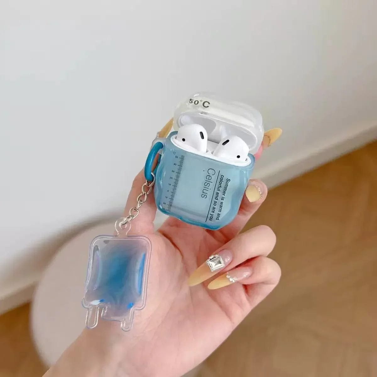 CASE IN CASE Creative blood bag AirPods earphone case (Blue/Red)