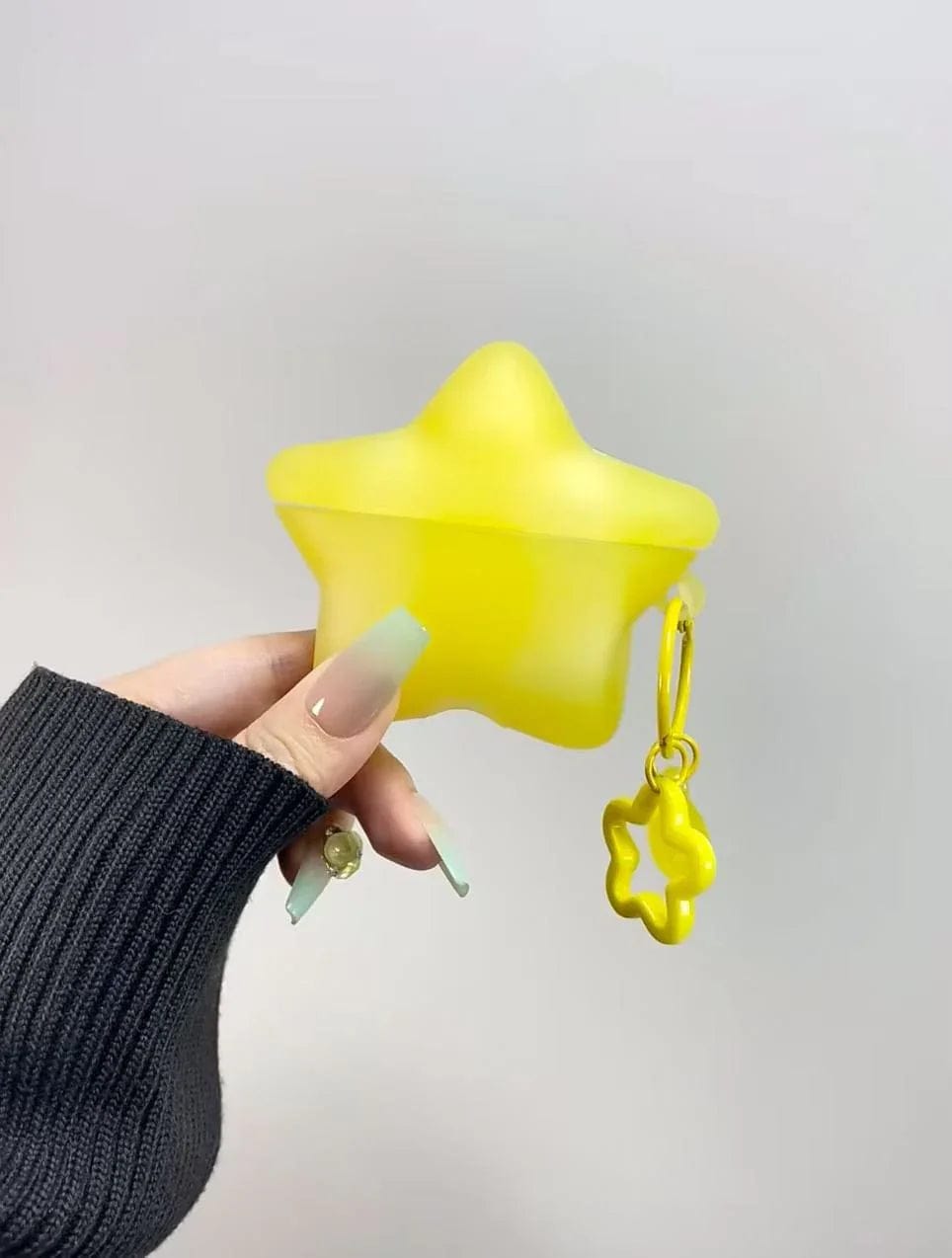 CASE IN CASE Glow-in-the-dark translucent yellow frosted Star AirPods earphone case