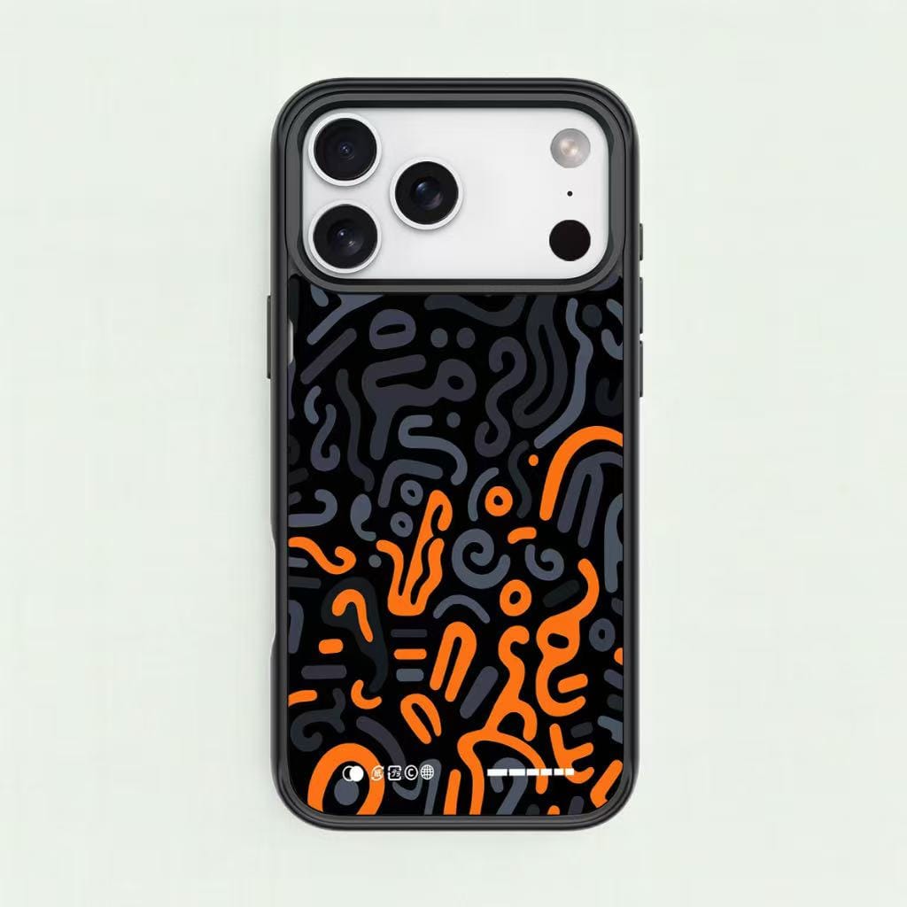 CASE IN CASE Magnetic Detachable Backplate Case for iPhone – "Doodle style" Edition