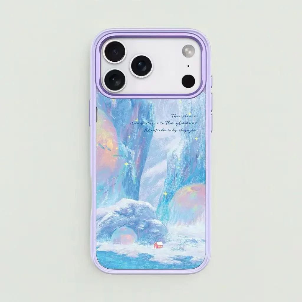 CASE IN CASE Magnetic Detachable Backplate Case for iPhone – "Frosty Dreamscape" Edition