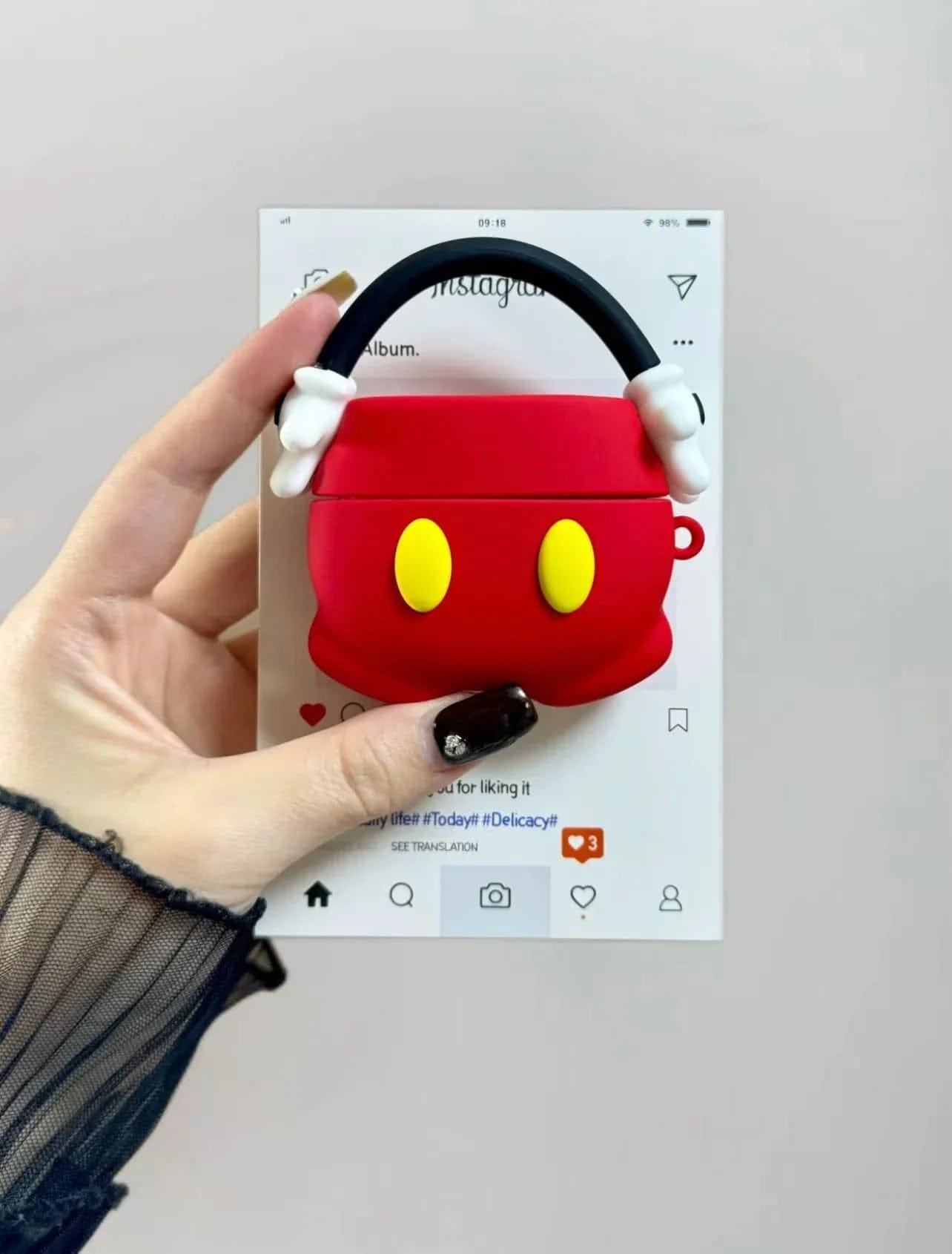 CASE IN CASE Mickey's pants creative earphone case, ins style for AirPods